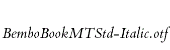 BemboBookMTStd-Italic