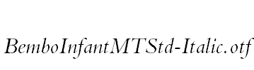 BemboInfantMTStd-Italic