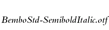 BemboStd-SemiboldItalic