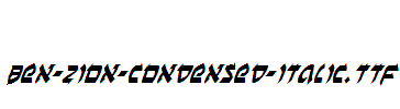 Ben-Zion-Condensed-Italic