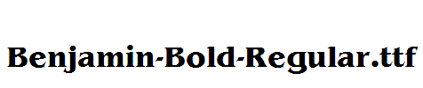 Benjamin-Bold-Regular