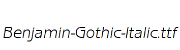 Benjamin-Gothic-Italic