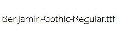 Benjamin-Gothic-Regular