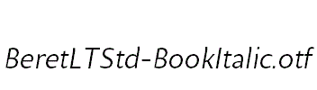 BeretLTStd-BookItalic