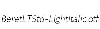 BeretLTStd-LightItalic