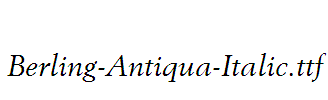 Berling-Antiqua-Italic