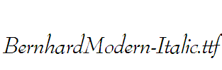 BernhardModern-Italic