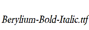 Berylium-Bold-Italic