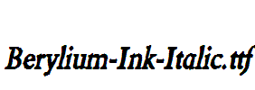 Berylium-Ink-Italic