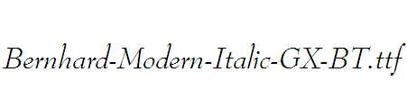 Bernhard-Modern-Italic-GX-BT