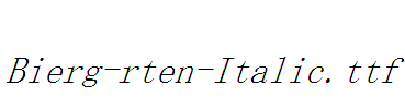 Bierg-rten-Italic