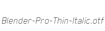 Blender-Pro-Thin-Italic