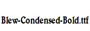 Blew-Condensed-Bold