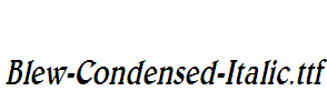 Blew-Condensed-Italic