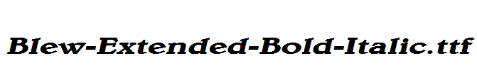 Blew-Extended-Bold-Italic