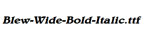 Blew-Wide-Bold-Italic