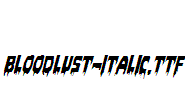 Bloodlust-Italic