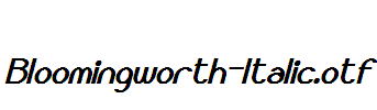 Bloomingworth-Italic