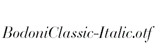 BodoniClassic-Italic