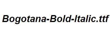 Bogotana-Bold-Italic