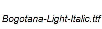 Bogotana-Light-Italic