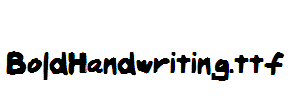 BoldHandwriting