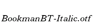 BookmanBT-Italic