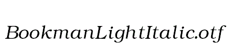 BookmanLightItalic