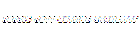 Bubble-Butt-Outline-Italic