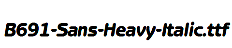 B691-Sans-Heavy-Italic