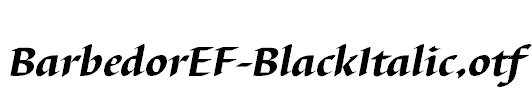 BarbedorEF-BlackItalic