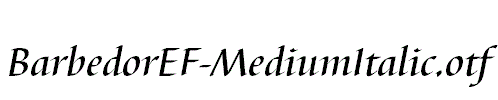 BarbedorEF-MediumItalic