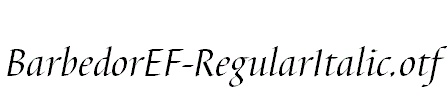 BarbedorEF-RegularItalic