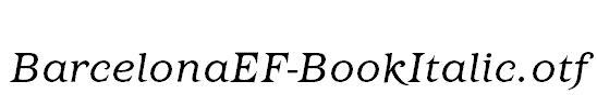 BarcelonaEF-BookItalic