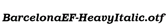 BarcelonaEF-HeavyItalic