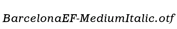 BarcelonaEF-MediumItalic