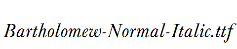 Bartholomew-Normal-Italic