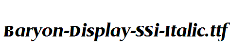 Baryon-Display-SSi-Italic