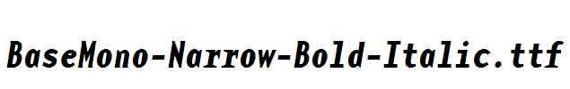 BaseMono-Narrow-Bold-Italic