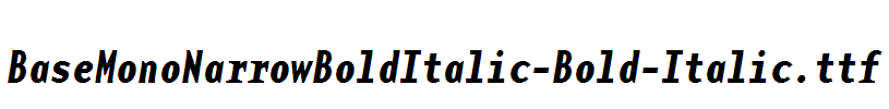 BaseMonoNarrowBoldItalic-Bold-Italic