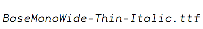 BaseMonoWide-Thin-Italic