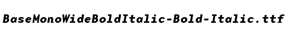 BaseMonoWideBoldItalic-Bold-Italic