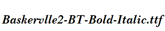 Baskervlle2-BT-Bold-Italic