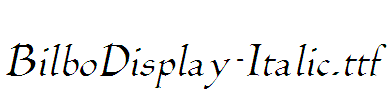 BilboDisplay-Italic