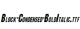 Block-Condensed-BoldItalic