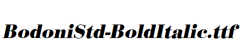 BodoniStd-BoldItalic