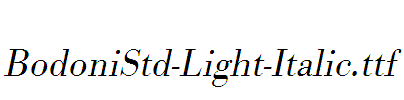 BodoniStd-Light-Italic