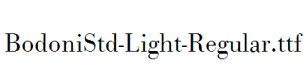 BodoniStd-Light-Regular