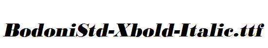 BodoniStd-Xbold-Italic