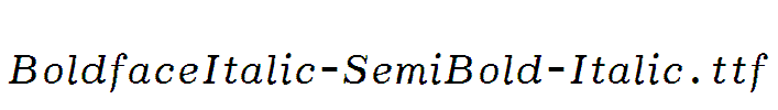 BoldfaceItalic-SemiBold-Italic